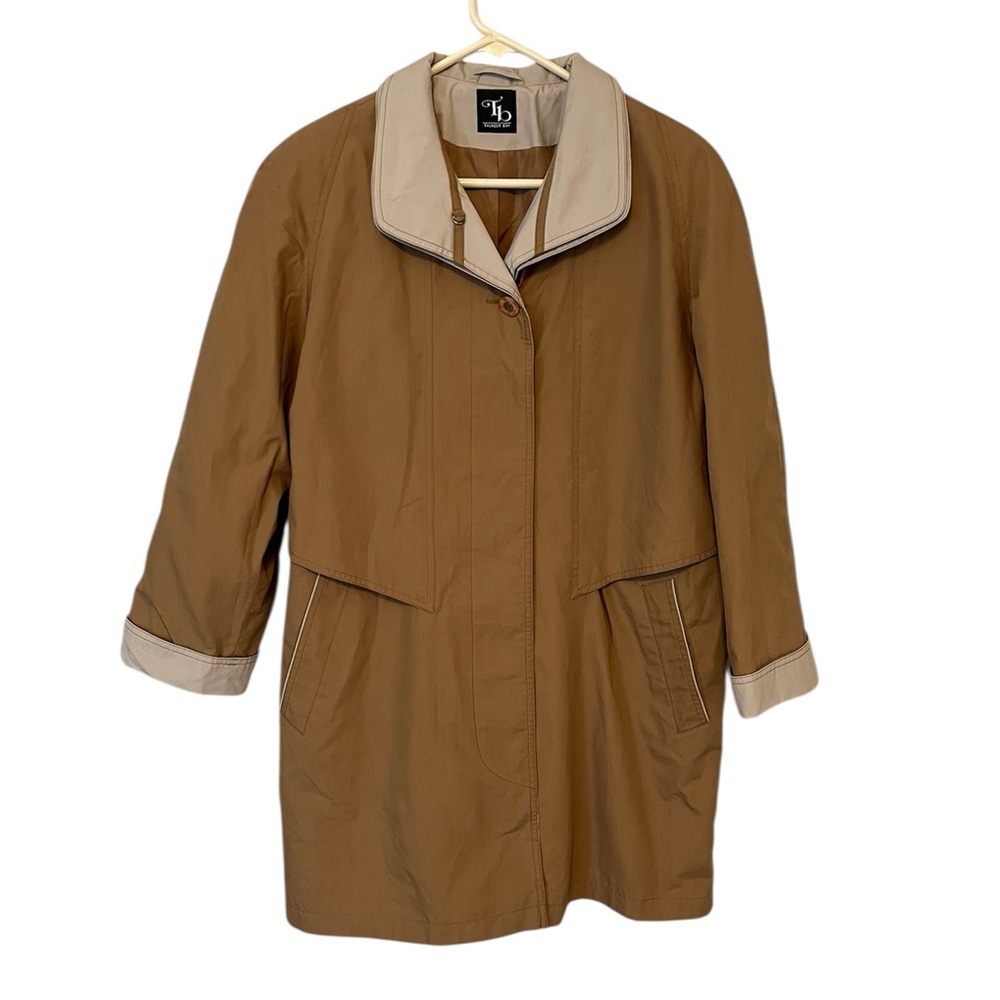Thunder Bay Women's Jacket Trench Coat Brown Tan Size 9/10 Button Lined